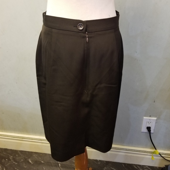 Banana Republic brown WOOL pencil skirt (Q11) - Picture 4 of 5